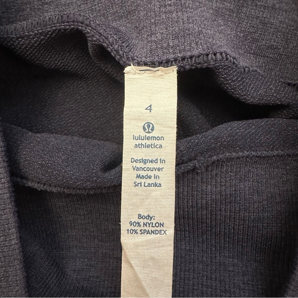 Lululemon In The Flow Crop II Navy Inkwell Leggings Tights - Picture 3 of 4